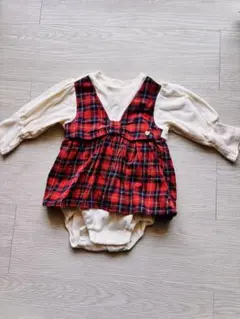 aprèslescours アプレレクール ワンピース 70 クリスマス　赤