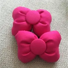 ♡ショッキングピンク♡コメントで二個450円に！ ミニーちゃん型リボンゴム♡