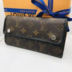 ルイヴィトン✨モノグラム マカサー ポルトフォイユ ロン 長財布 茶色 ブラウン