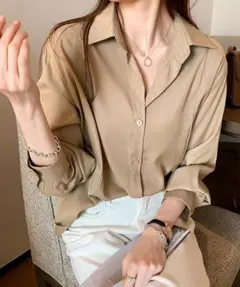 シャツブラウス 襟付き 長袖 レディース オフィスカジュアル