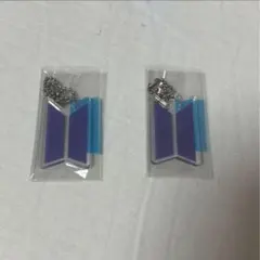 BTS ロゴキーホルダー　マシュマロチャーム　ポップアップ　グク　ジョングク　紫