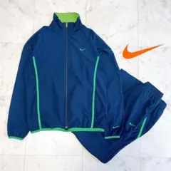 NIKE ナイキ セットアップ M ネイビー ロゴ刺繍 ドライフィット