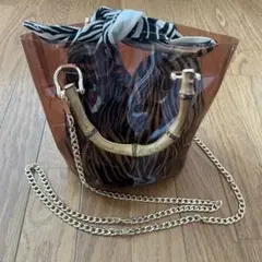 ★【最終価格】センスオブプレイス/ バンブー ゼブラクリアバッグ