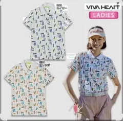 VIVAHEAT 文字柄ポロシャツ 40