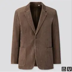 美品 ユニクロ U コーデュロイジャケット セットアップ ブラウン S