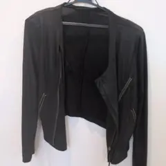 パイソン柄 シングルライダースジャケット ブラック