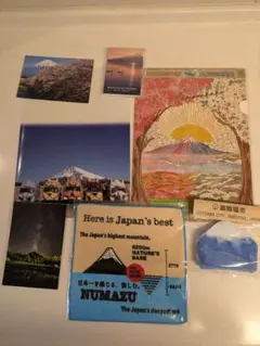 富士山 ご当地グッズ まとめ売りクリアファイル ハンドタオル 絵葉書 メモ帳