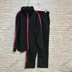 ネリネ ジャージ上下セット M ブラック ピンクライン 新品✨