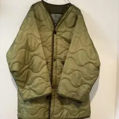 vintage military キルティングコート　ボタン付き