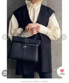 新品　&.nostalgia 【ZOZO限定】ディープVネックベスト　ブラック