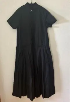 マーガレットハウエル ロング シャツ ワンピース コットン 墨色 - メルカリ