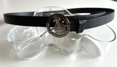 ヴィヴィアンウエストウッド オーヴ ベルト 黒 レザー レディース シルバー金具