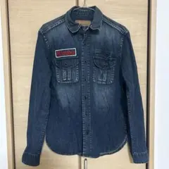 美品 メンズ 長袖デニムシャツ Mサイズ 秋