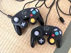 【極美品/未使用】純正 GCコントローラ スマブラブラック 2個セット