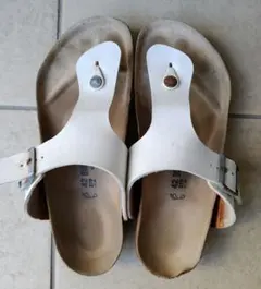 BIRKENSTOCK トングサンダル ホワイト 40 260 - メルカリ