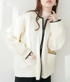 Wジップニットジャケット　natural coutureのサムネイル