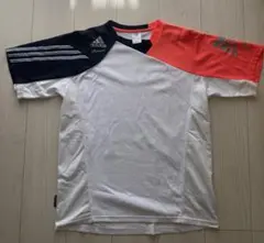 adidas スポーツシャツ Lサイズ ホワイト/オレンジ