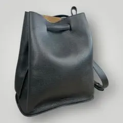 美品　ジルサンダー　ショルダーバッグ　巾着型　ドローストリング　ブラック　レザーのサムネイル