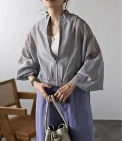 ラスト1点✳️Bonjour sagan シアーショートブルゾン