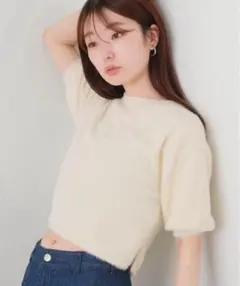 kastane フェザーパフニット