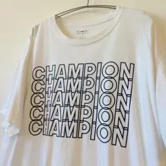 Champion チャンピオン ビッグロゴ Tシャツ XL 白 ホワイト A60