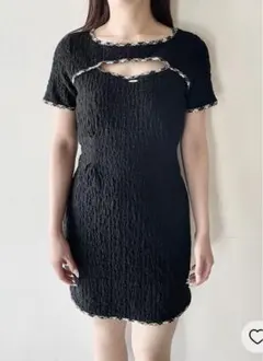 新品タグ付き　BACKリボンミニワンピース　NOMAE one way