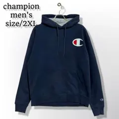 チャンピオン スウェットパーカー メンズ 2XL ゆるダボ ネイビー