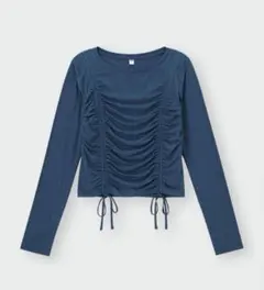 GU ルーシングT トップス 青 L