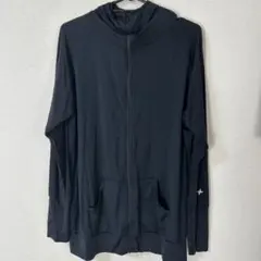 ブラック フルジップジャケット フード付き