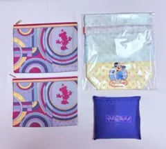 パジャマミニー 巾着 ポーチ アメニティ エコバッグ 4点セット