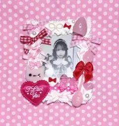 トレカケース 量産型 硬質ケースデコ ホイップデコ ピンク ねこ