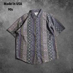 希少オフィシャル】90s マスターズ 総柄 ゴルフ ポロシャツ L 