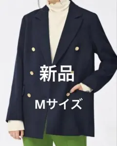 新品　GUダブルブレストブレザー　ネイビー　Mサイズ　金ボタン