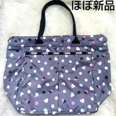 ほぼ新品　LeSportsac　水玉、ドット　ハード　柄トートバッグ