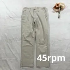 【美品】45rpm アンクル丈チノパン スリット ストレート ライトベージュ 2