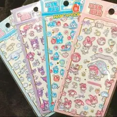 シナモン　サンリオ 　ボンボン　立体ドロップ　3D　シール　セット