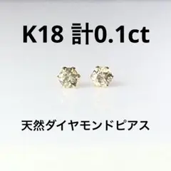 K18天然ダイヤモンドピアス 計0.1ct ブラウン系 鑑別カード付き - メルカリ