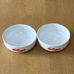 Kellogg's シリアルボウル　 　　　　　　　　昭和レトロ 陶器2点セットのサムネイル