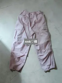 しまむら　カーゴパンツ　ピンクのサムネイル