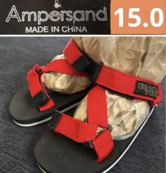 Ampersand アンパサンド キッズサンダル 赤 15cm スポーツサンダル