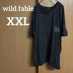 wild fable【XXL】黒 半袖 Tシャツ シンプル カジュアル 春夏