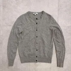 UNIQLO 유니클로 캐시미어 니트 카디건 크루넥 회색