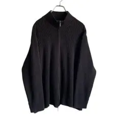 90s〜 US vintage UK製 コットンドライバーズニット ブラック