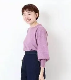 ジャーナルスタンダード　ストレッチエアリーヤーンプルオーバーニット