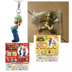 スーパーマリオ めじるしアクセサリー ルイージ シークレット マリオ 2点セット