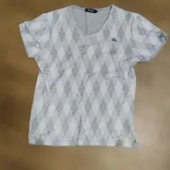 BURBERRY BLACK LABEL アーガイル柄 VネックTシャツのサムネイル