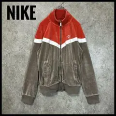 希少ベロア ナイキ トラックジャケット ジャージ 刺繍 00s NIKE L