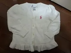 【ラルフローレン】18M。カーディガン。白。アウター