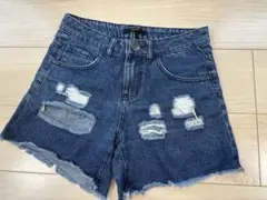 FOREVER21 ダメージデニムショートパンツ US 25