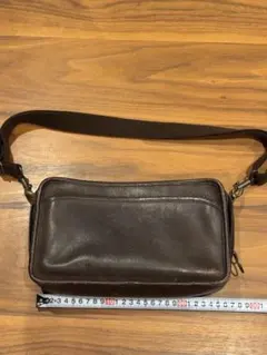 COACH オールドコーチ レザー ショルダーバッグ ブラウンのサムネイル